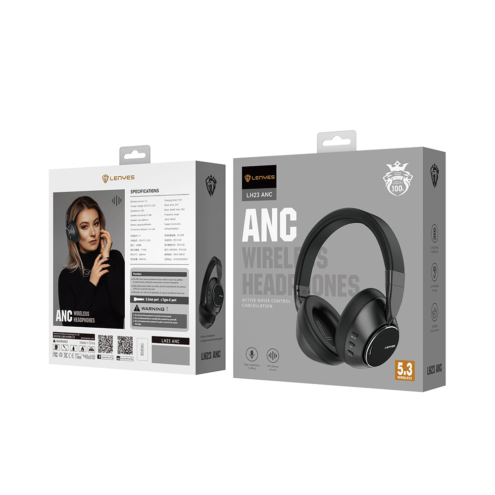 Lenyes LH23 ANC Özellikli Kulak Üstü Bluetooth Kulaklık v5.4 Lenyes LH23 ANC Özellikli Kulak Üstü Bluetooth Kulaklık v5.4